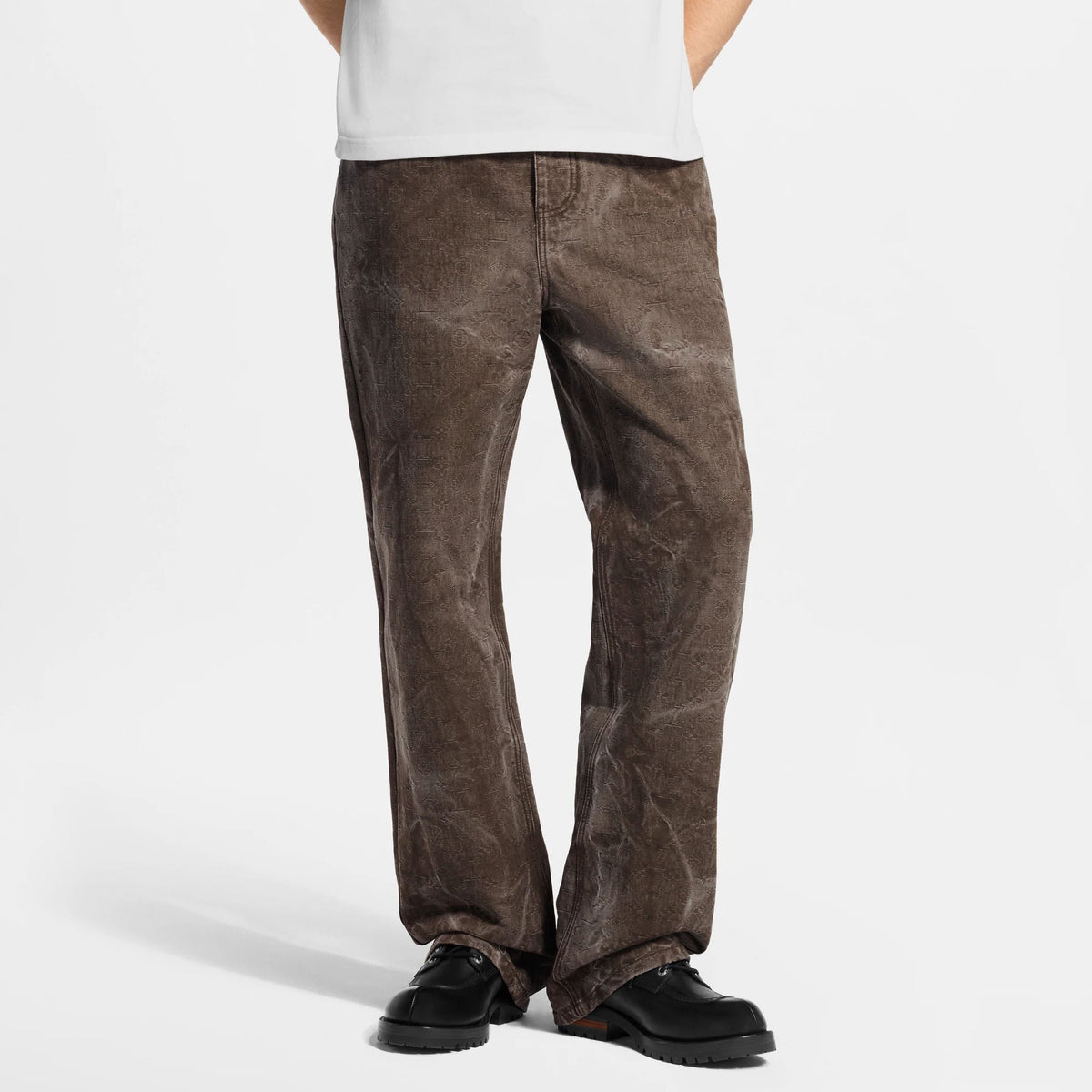 Men's Monogram Jacquard Denim Skate Pants