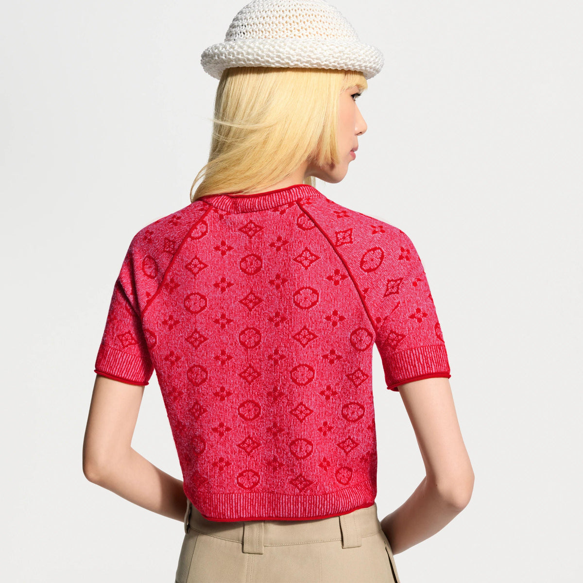 Women's Monogram Tweed-Effect Knit Top