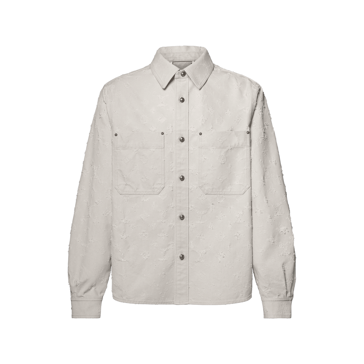 Men's Monogram Needle-Punched Denim Overshirt