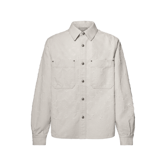 Men's Monogram Needle-Punched Denim Overshirt