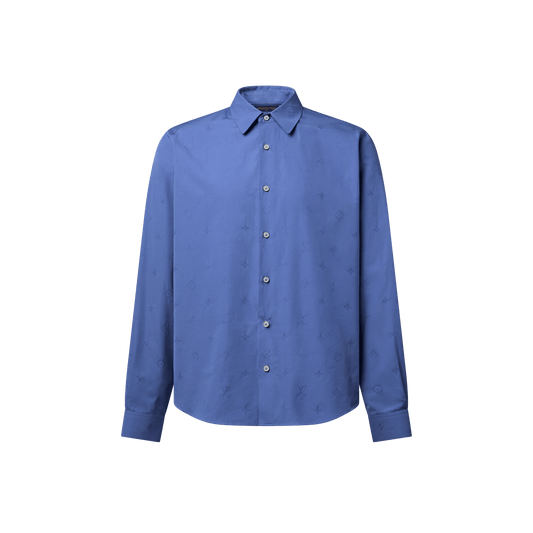 Men's Monogram Embroidered Long-Sleeved Shirt