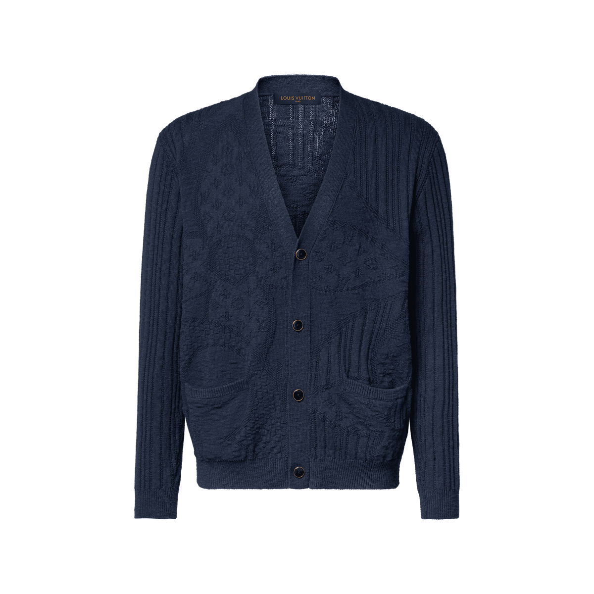 Men's Monogram Flower Long-Sleeved Cardigan
