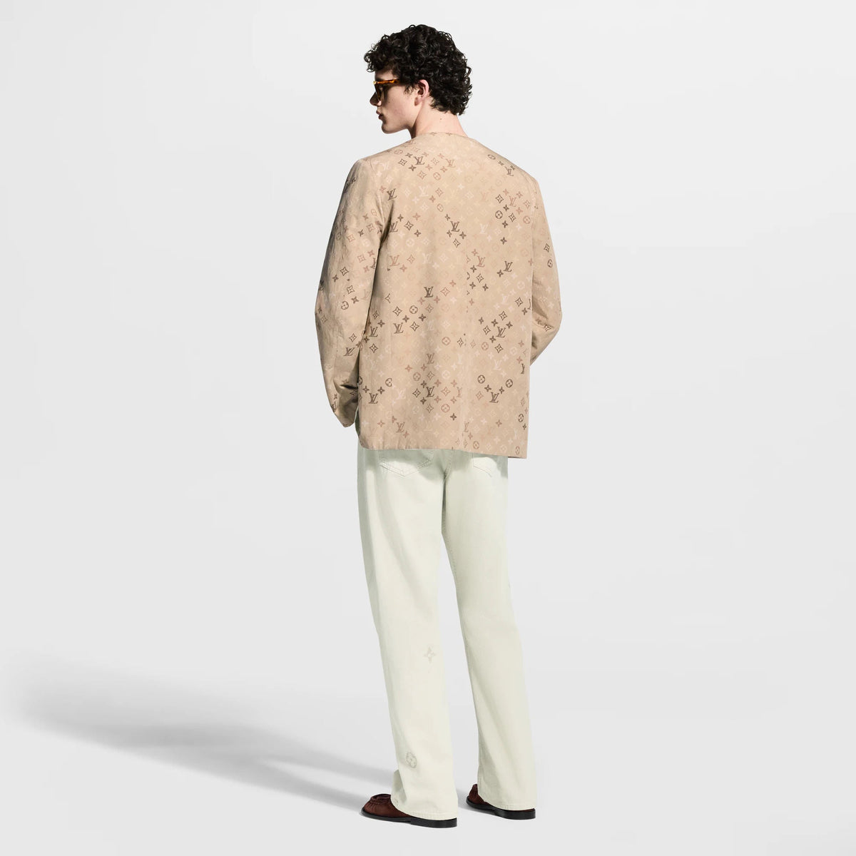 Men's Monogram Reversible Collarless Jacket