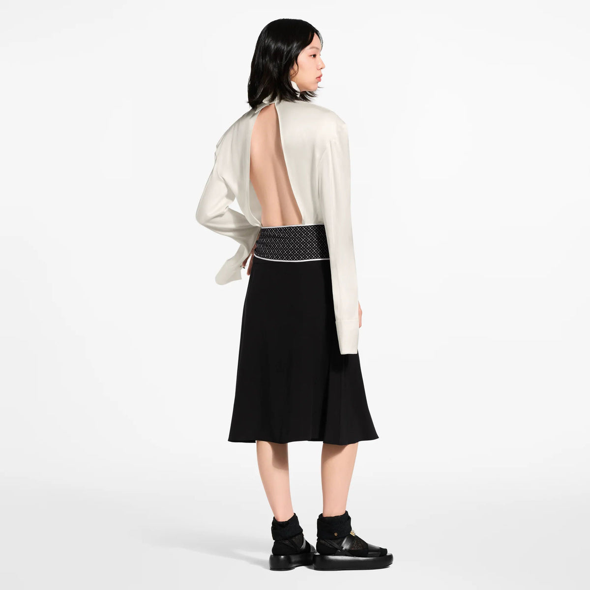 Women's Monogram Scarf Silk Skirt
