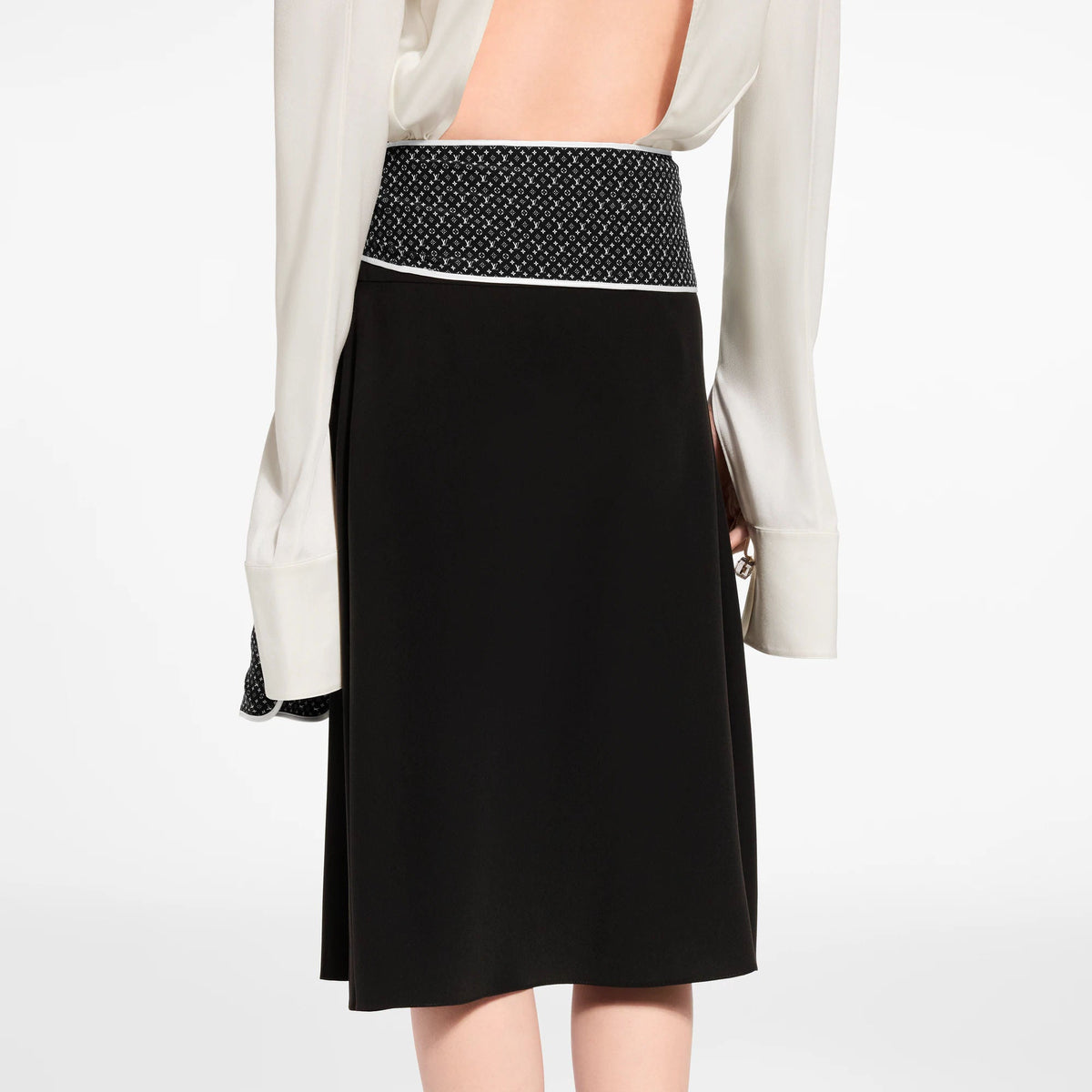 Women's Monogram Scarf Silk Skirt