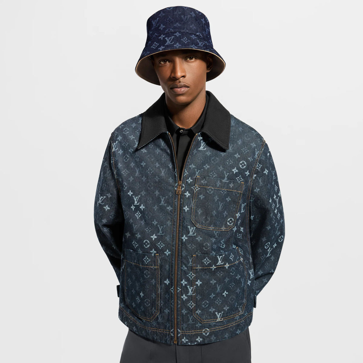 Men's Monogram Denim Workwear Jacket