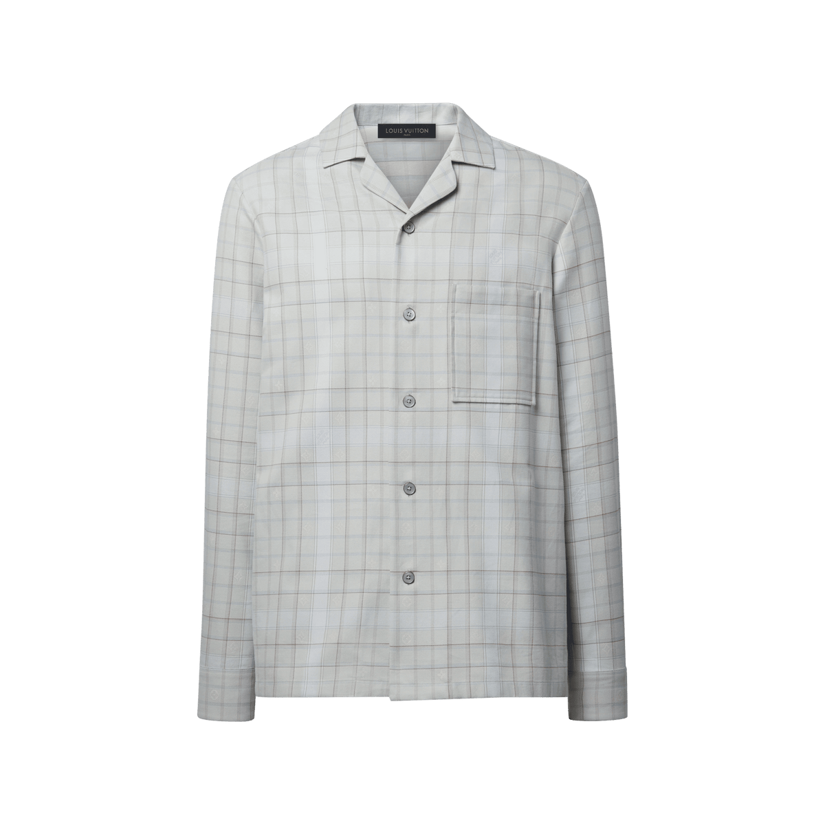 Men's Monogram Flannel Long-Sleeved Shirt