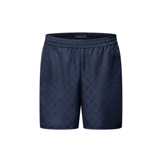 Men's Monogram Jacquard Silk Sporty Shorts