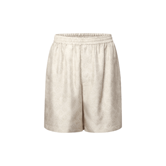 Men's Monogram Printed Silk Shorts