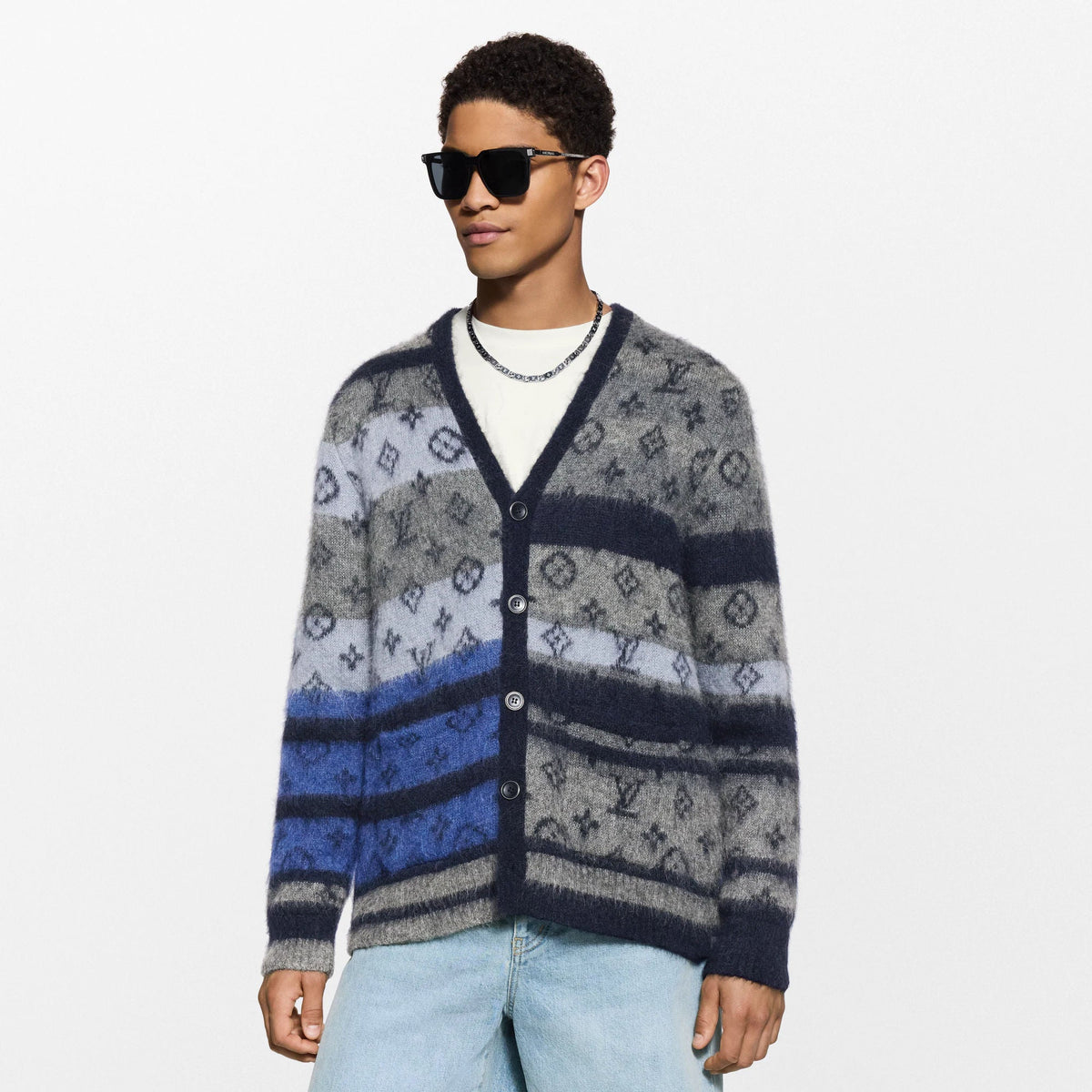 Men's Monogram Mohair Cardigan
