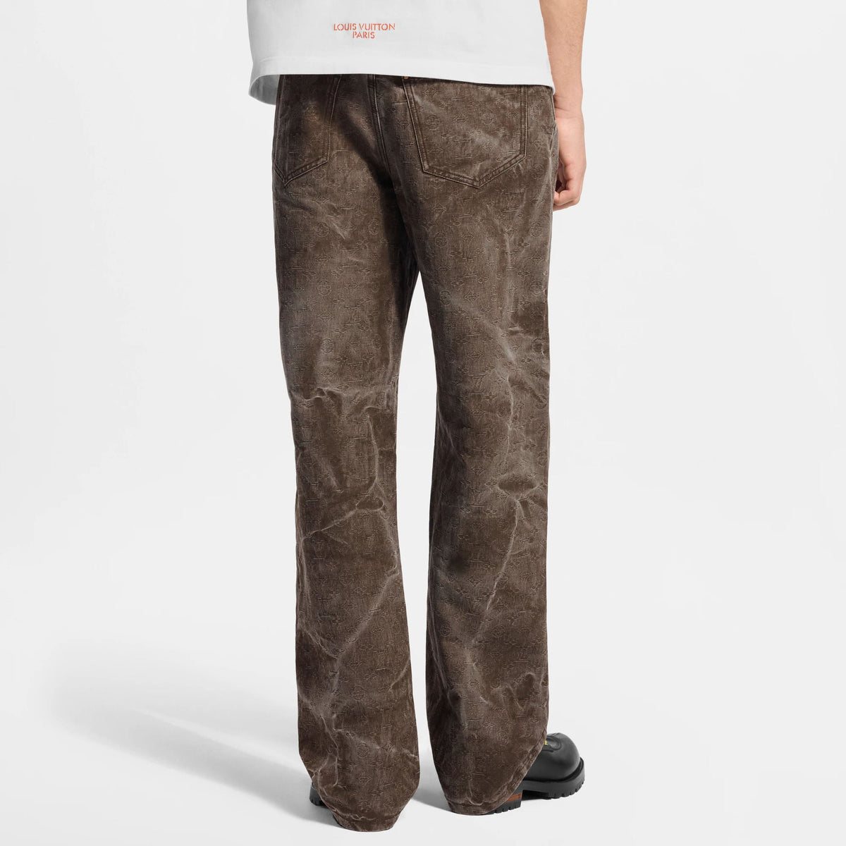 Men's Monogram Jacquard Denim Skate Pants