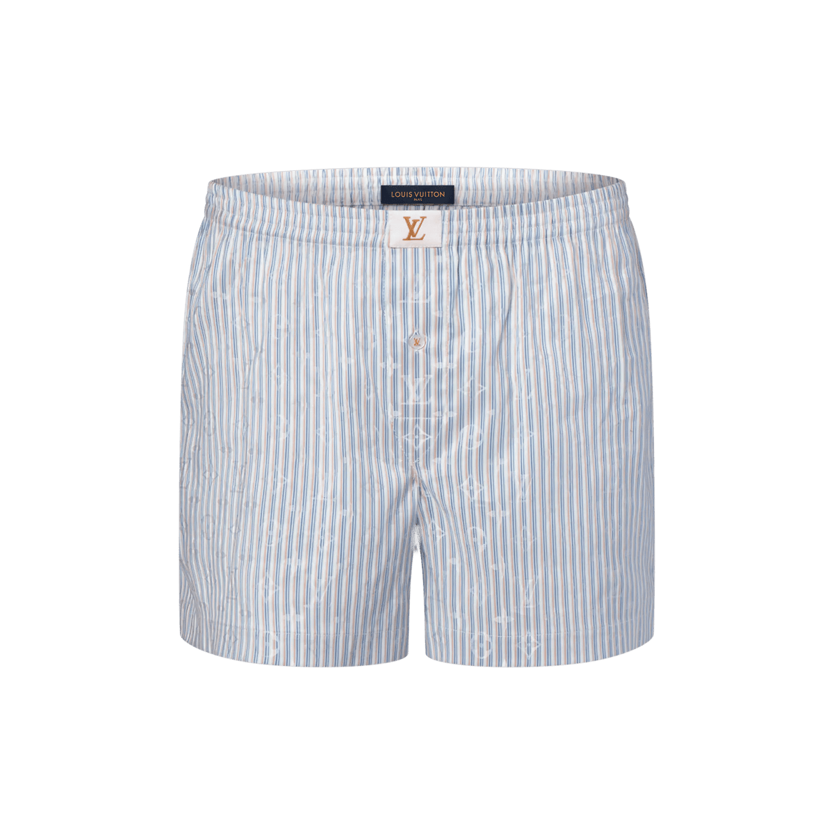 Men's Monogram Striped Silk Boxer Shorts