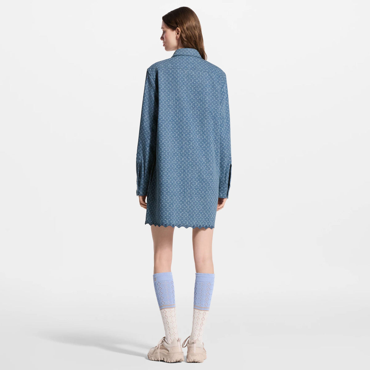 Women's Monogram Denim Shirt Dress