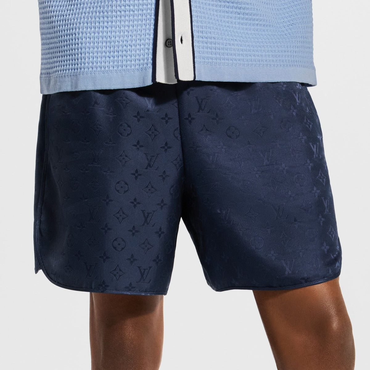 Men's Monogram Jacquard Silk Sporty Shorts