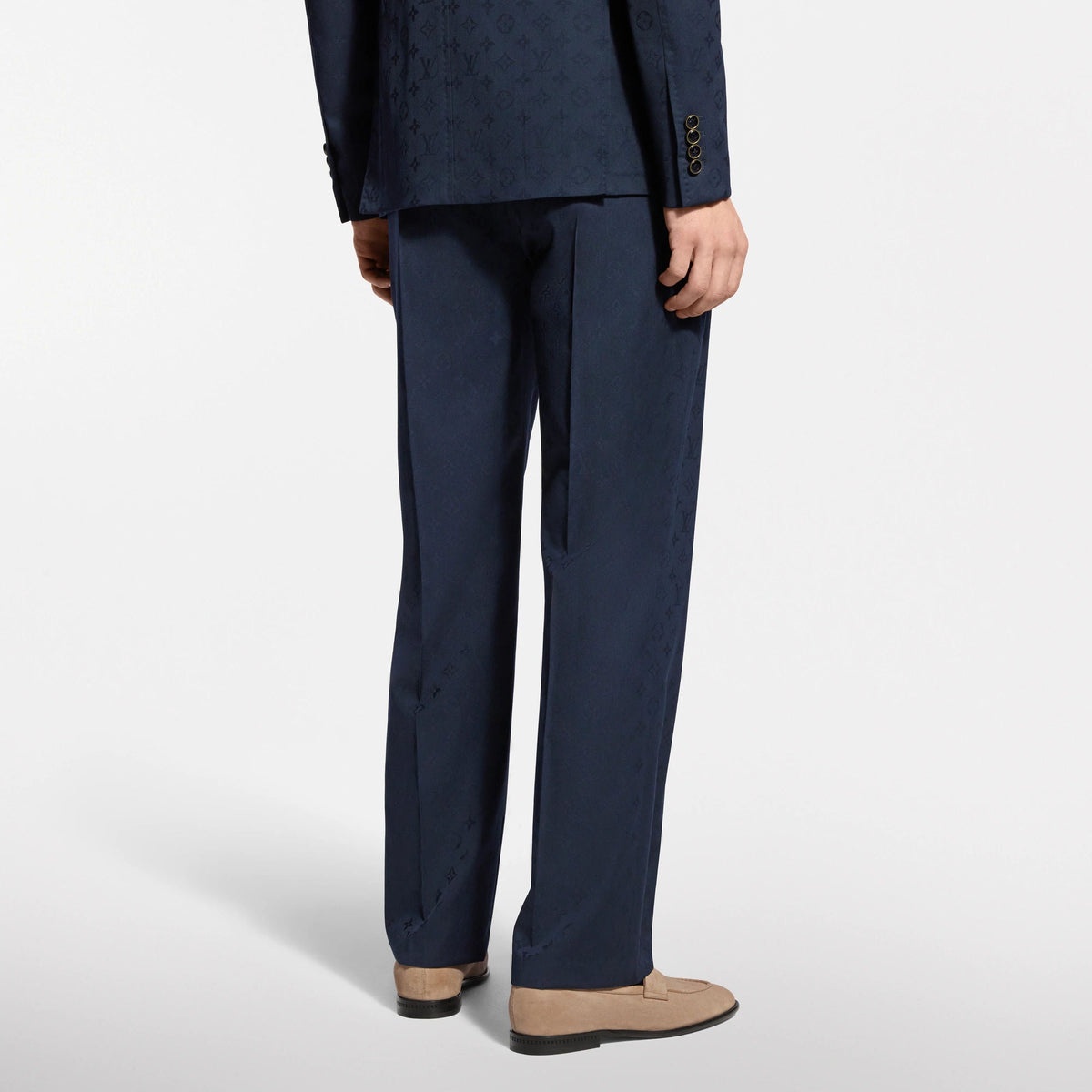Men's Monogram Wool Drawstring Pants