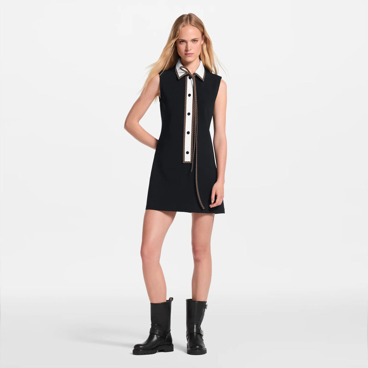 Women's Bow Color-Blocked Dress