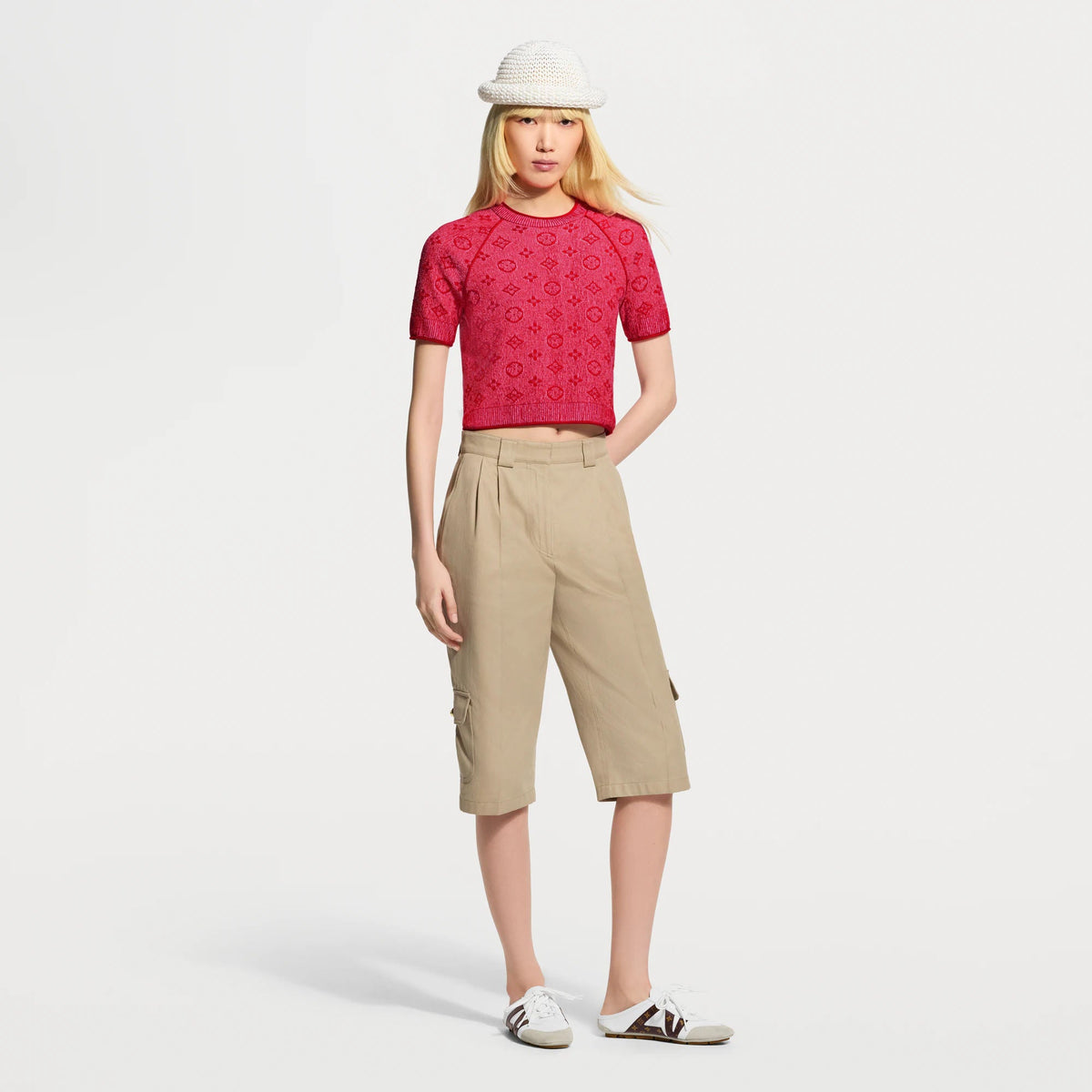 Women's Monogram Tweed-Effect Knit Top