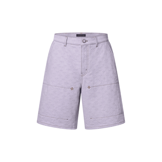Men's Monogram Jacquard Denim Workwear Shorts