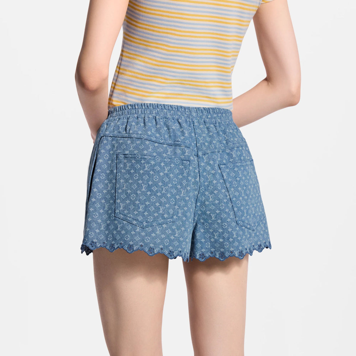Women's Monogram Denim Mini Shorts