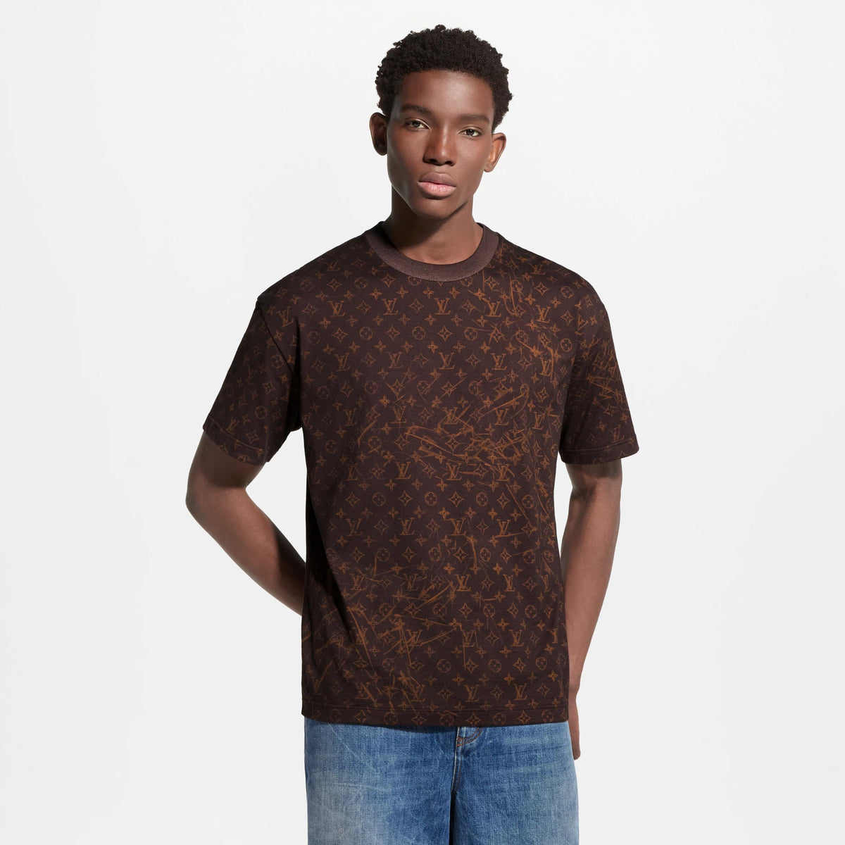 Men's Monogram Scratched Cotton T-Shirt