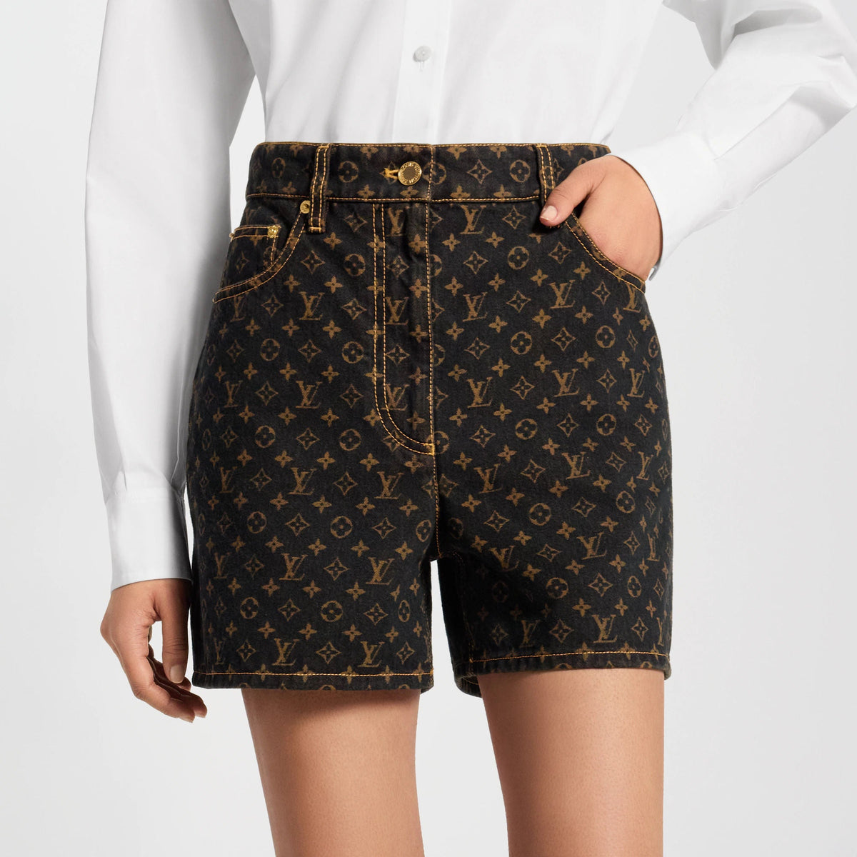 Women's Monogram Denim Shorts
