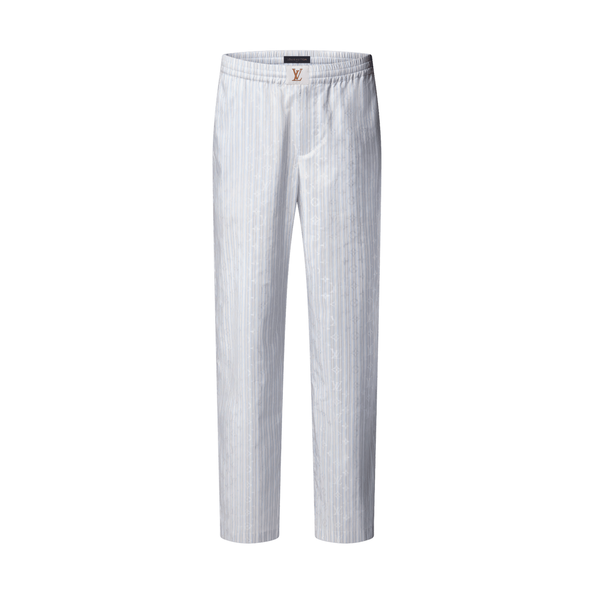 Men's Monogram Striped Casual Drawstring Pants