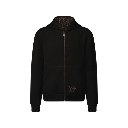 Men's Monogram Reversible Double Face Knitted Hooded Blouson