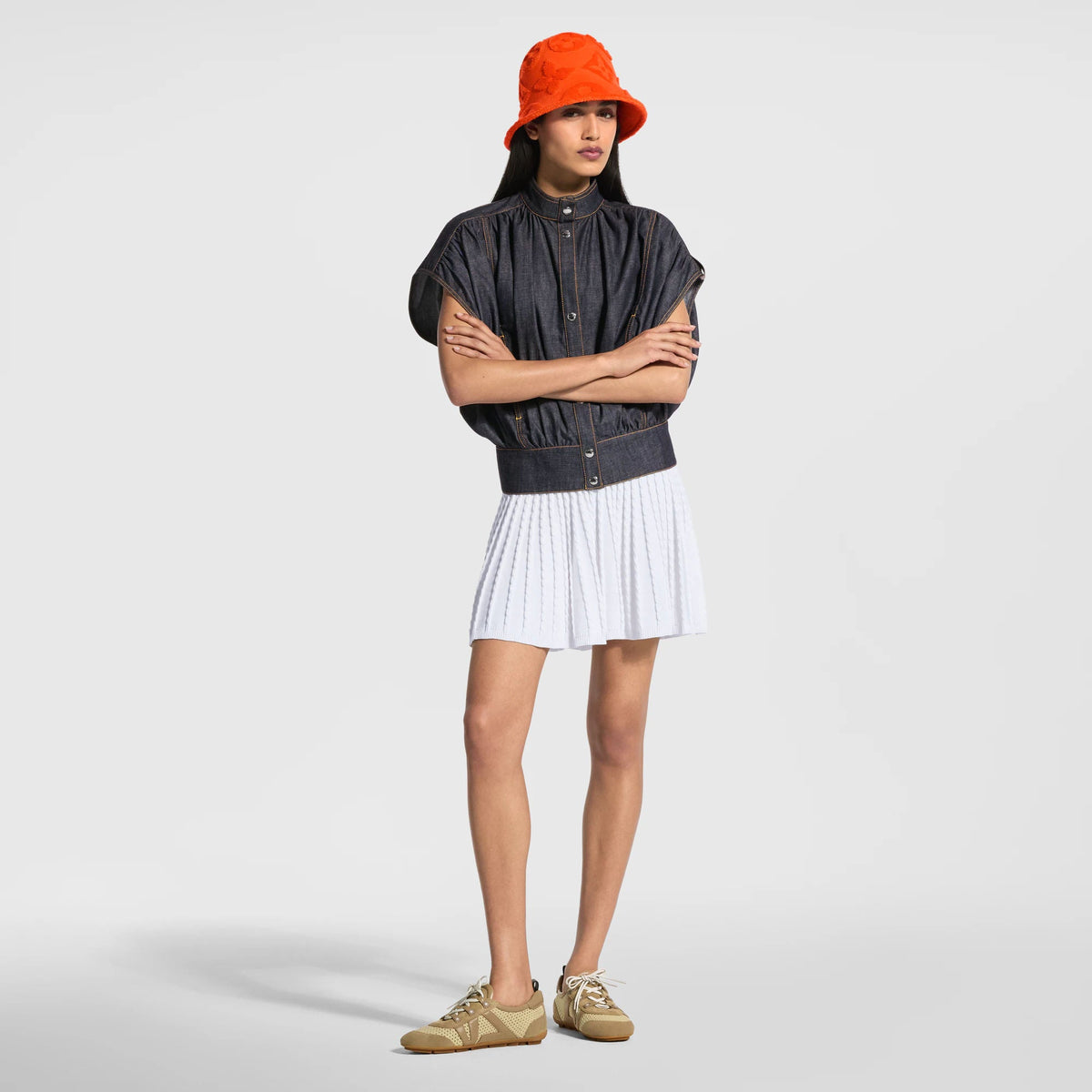 Women's Monogram Drawstring Knit Skirt
