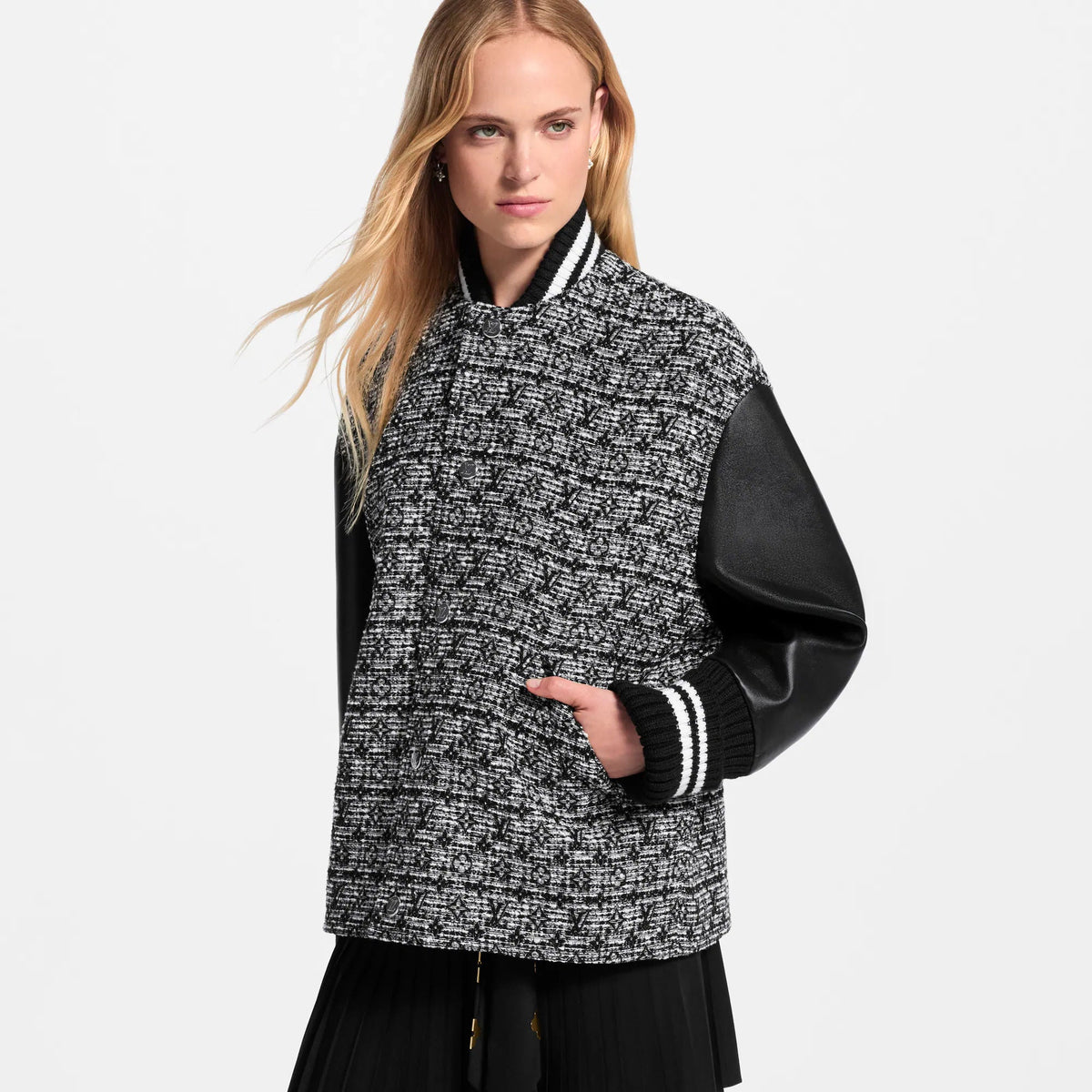 Women's Monogram Tweed Varsity Jacket