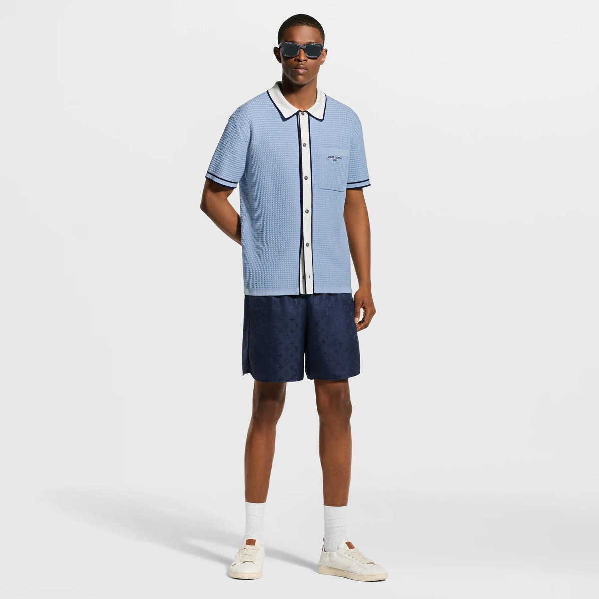Men's Monogram Jacquard Silk Sporty Shorts