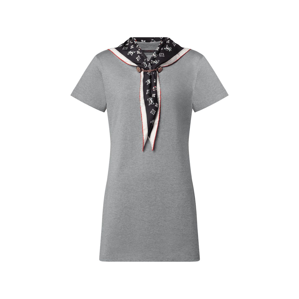 Women's Nautical Scarf T-Shirt Dress