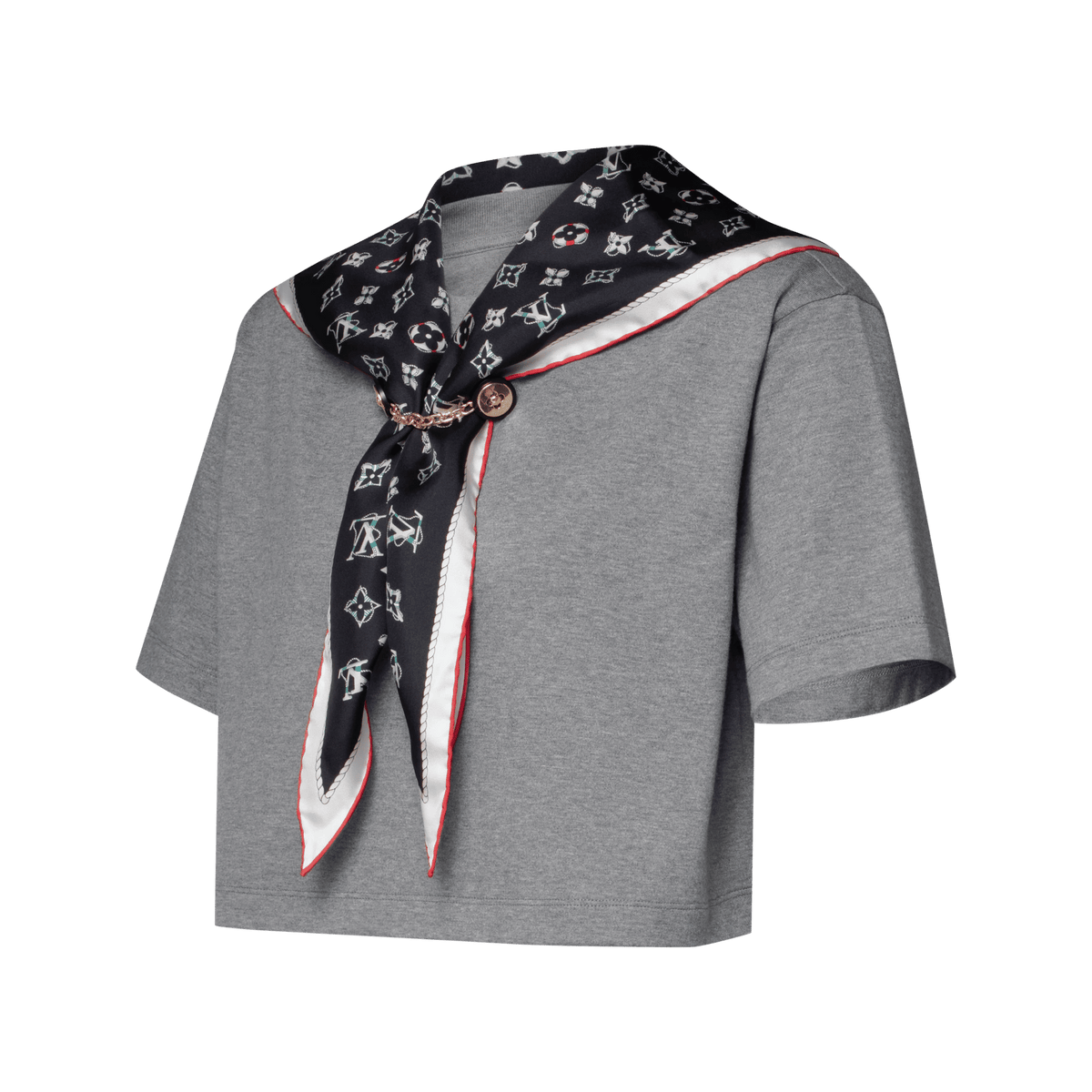 Women's Nautical Scarf Crop Top