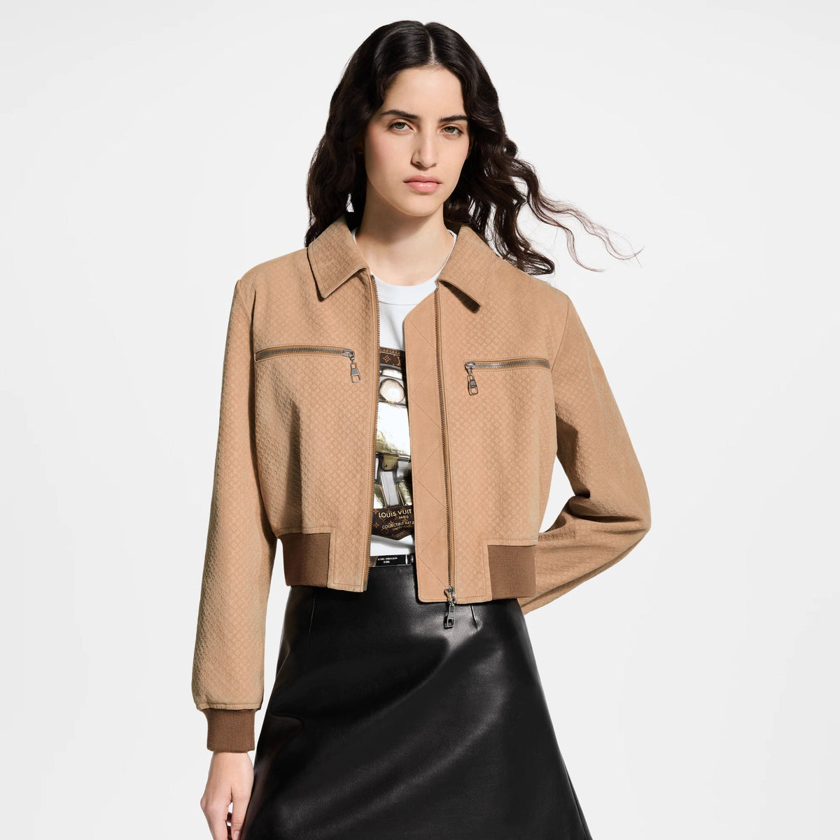 Women's Nanogram Suede Bomber Jacket