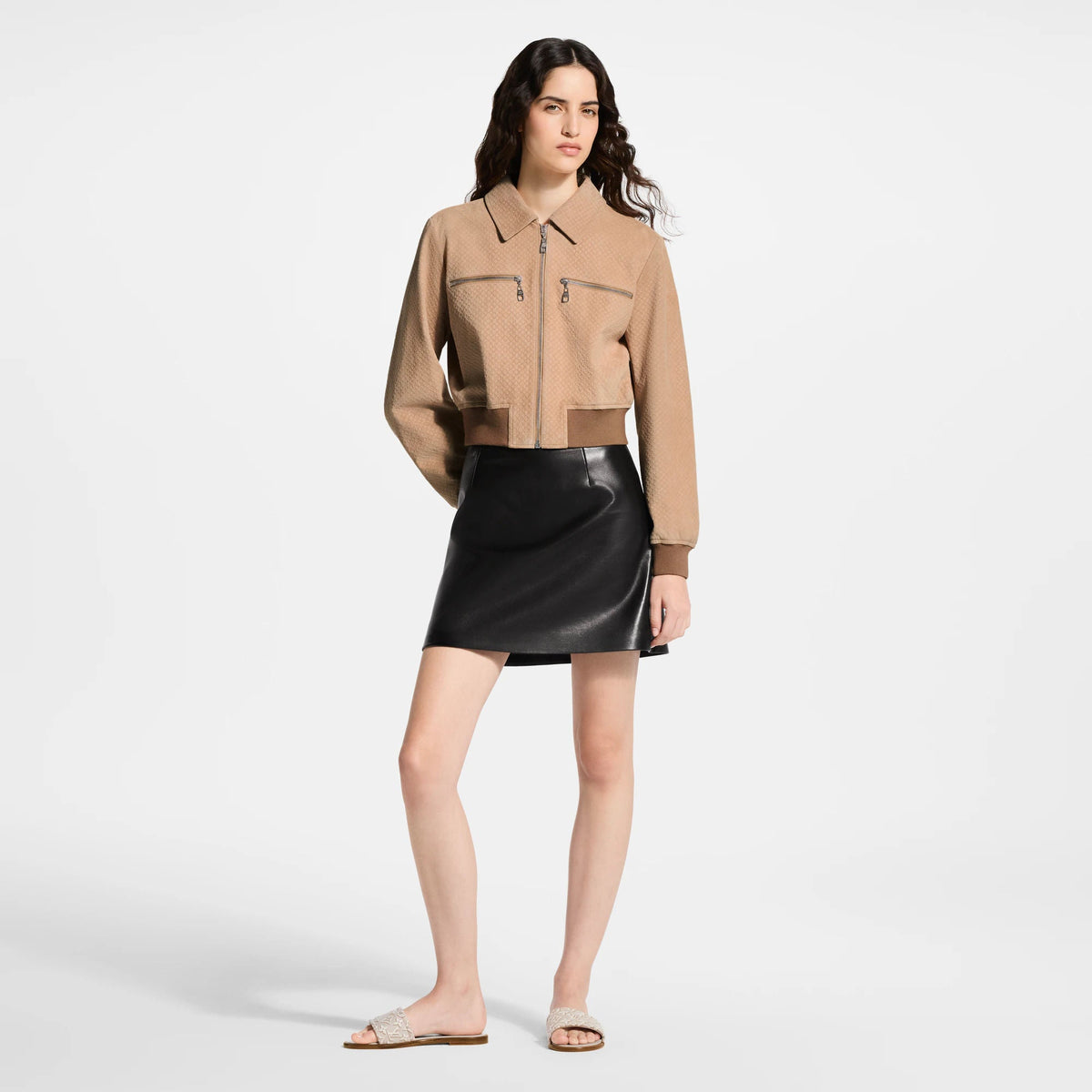 Women's Nanogram Suede Bomber Jacket