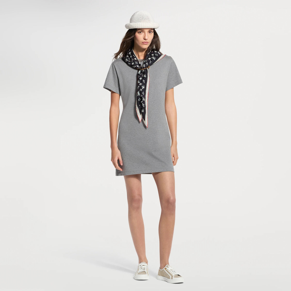 Women's Nautical Scarf T-Shirt Dress