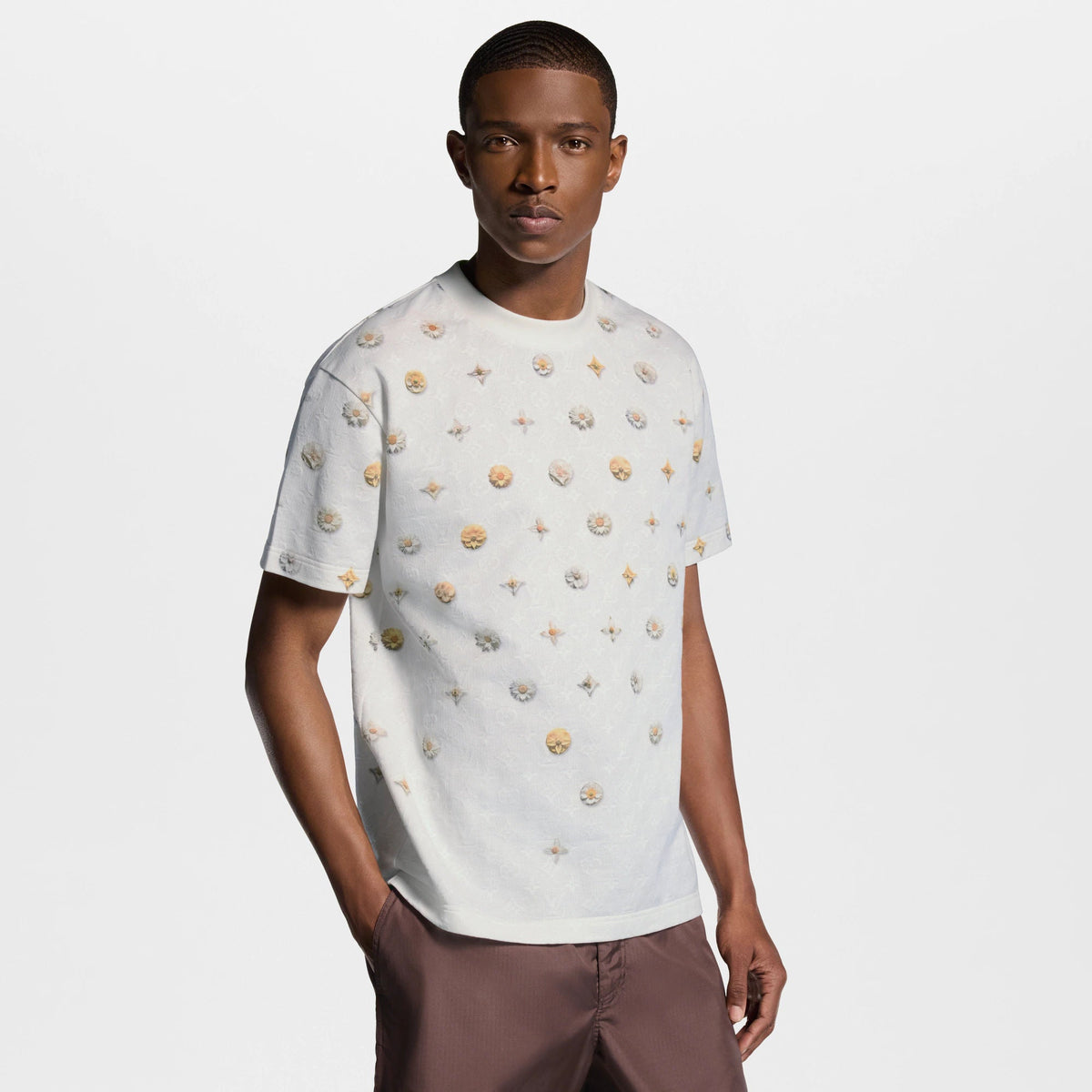 Men's Overprinted Monogram Jacquard T-Shirt