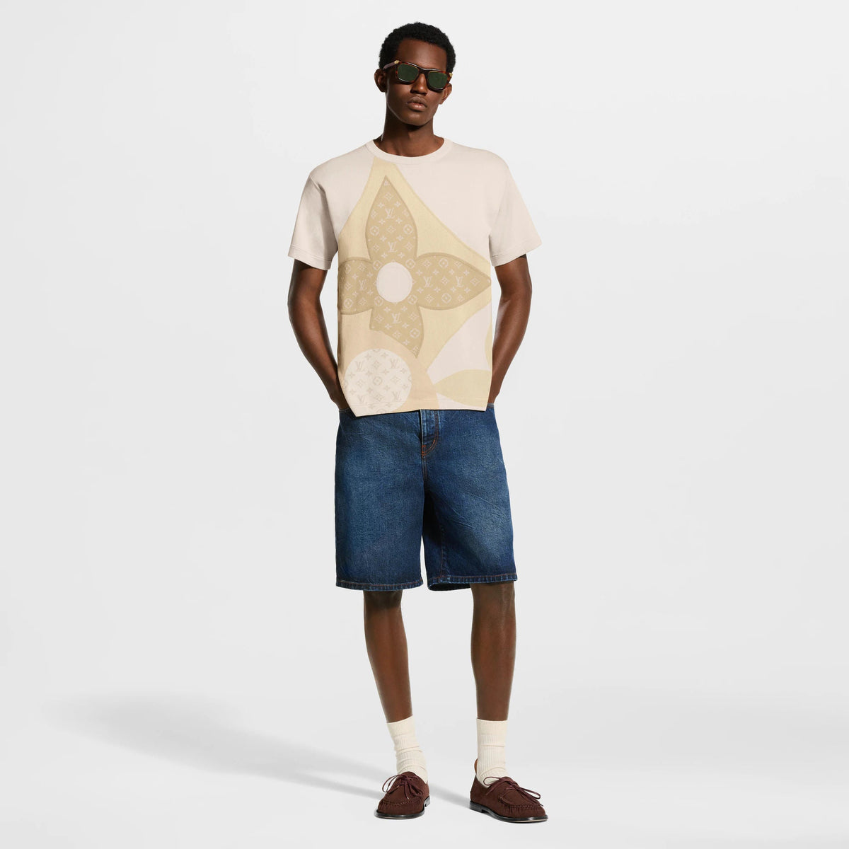 Men's Patchwork Signature Short-Sleeved Crewneck