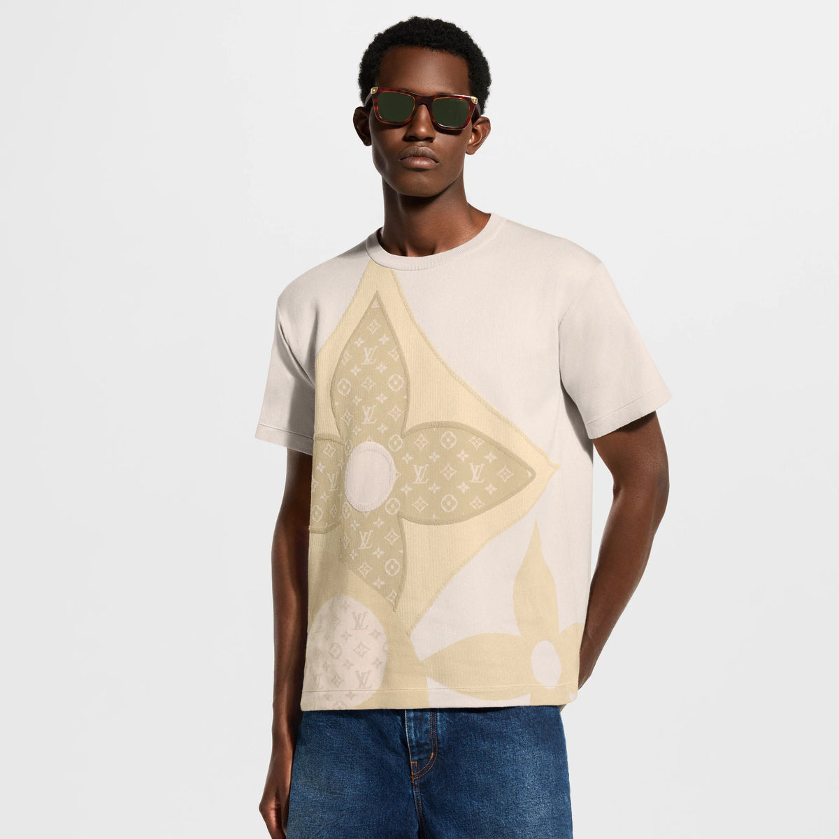 Men's Patchwork Signature Short-Sleeved Crewneck