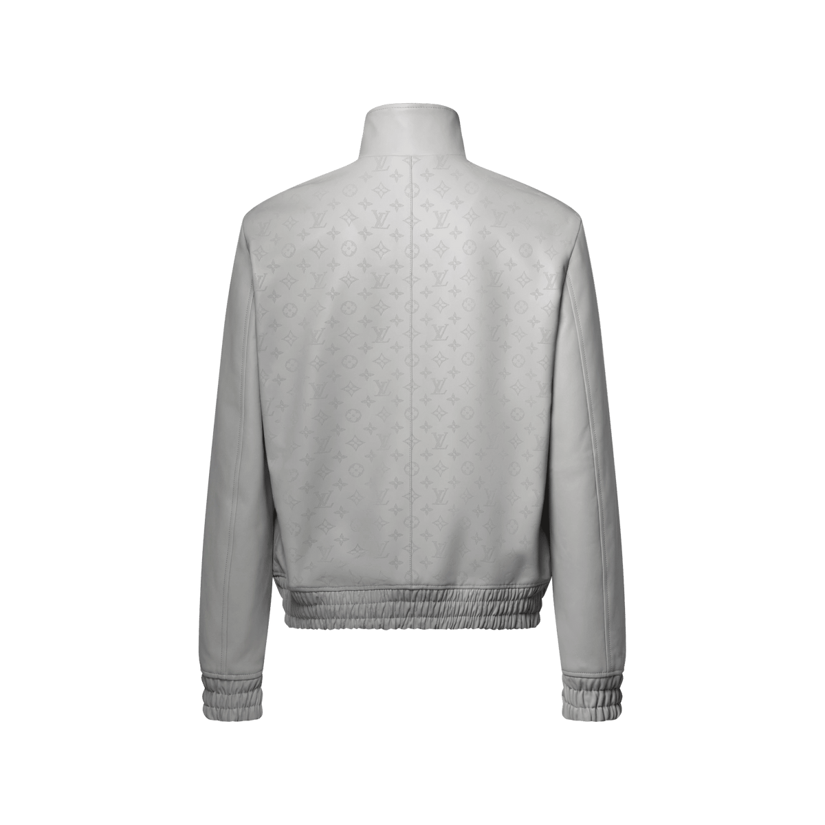 Men's Perforated Leather Track Top