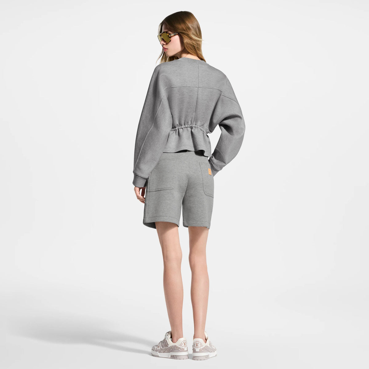 Women's Peplum Waist Crew-Neck Sweater