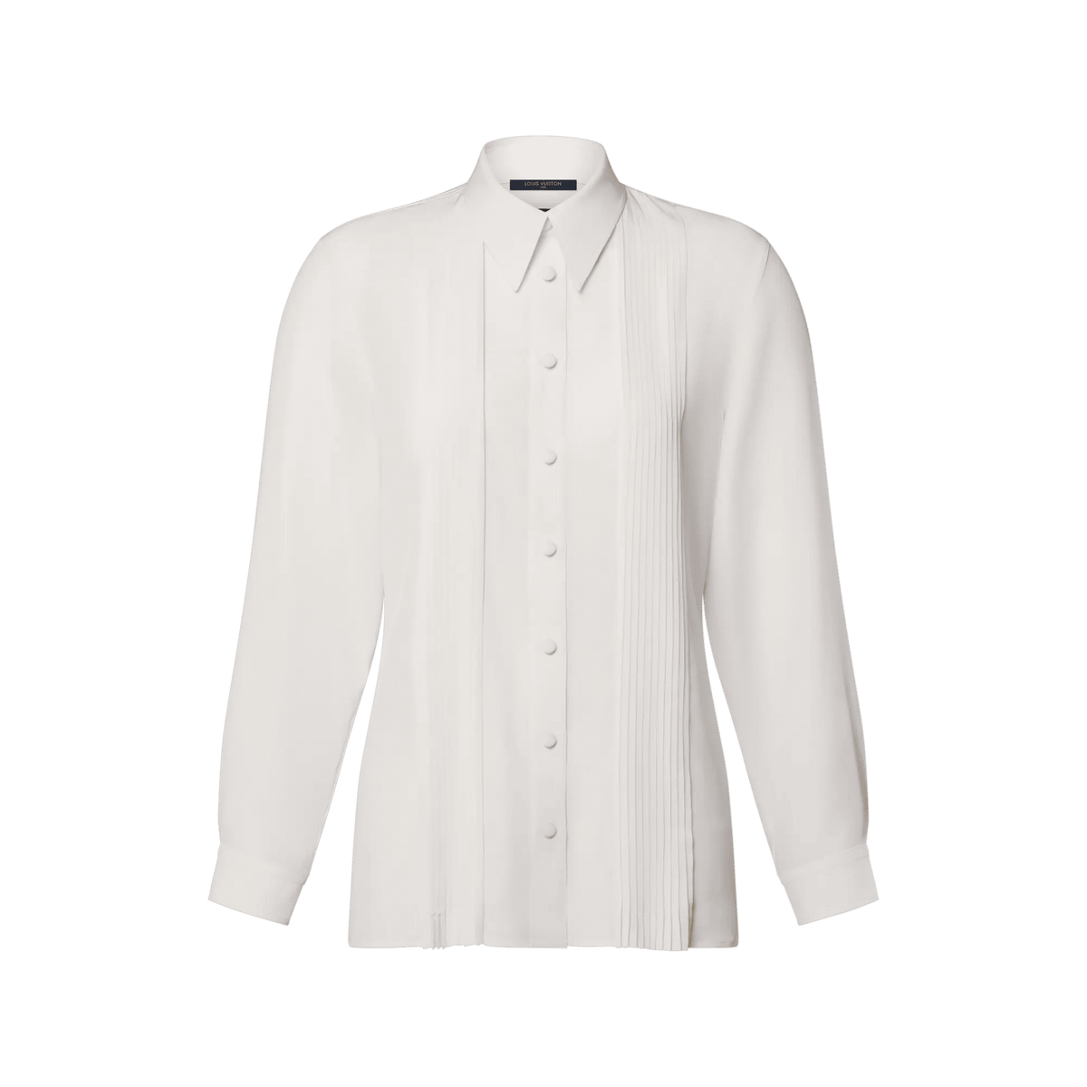 Women's Pleat Detail Silk Crepe Shirt