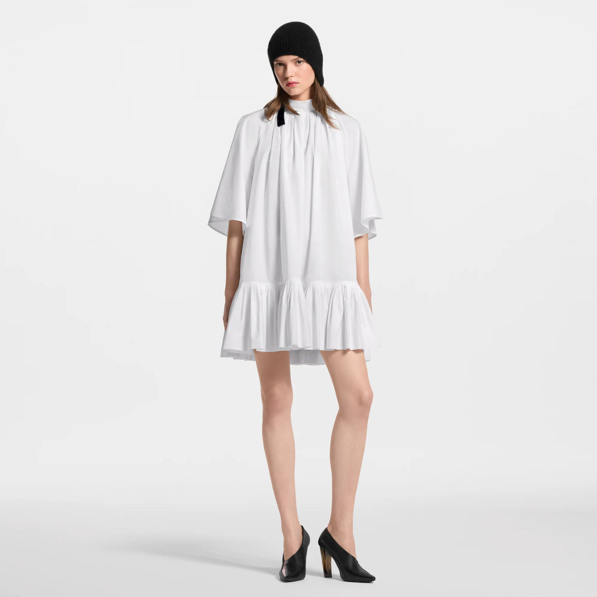 Women's Pleat Detail Babydoll Dress