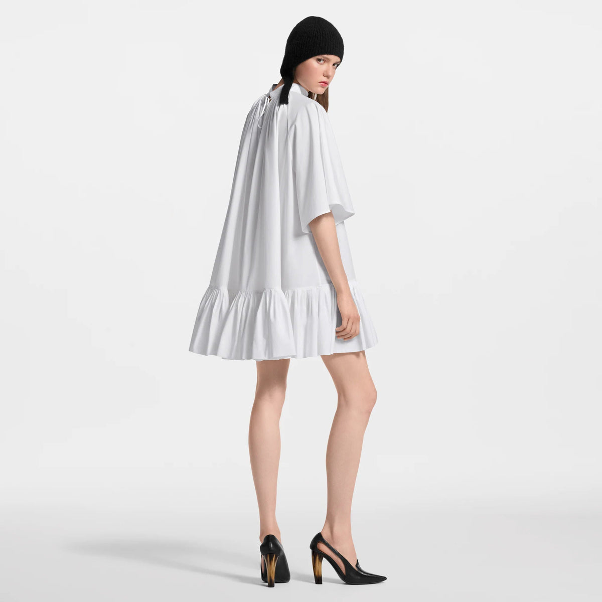 Women's Pleat Detail Babydoll Dress