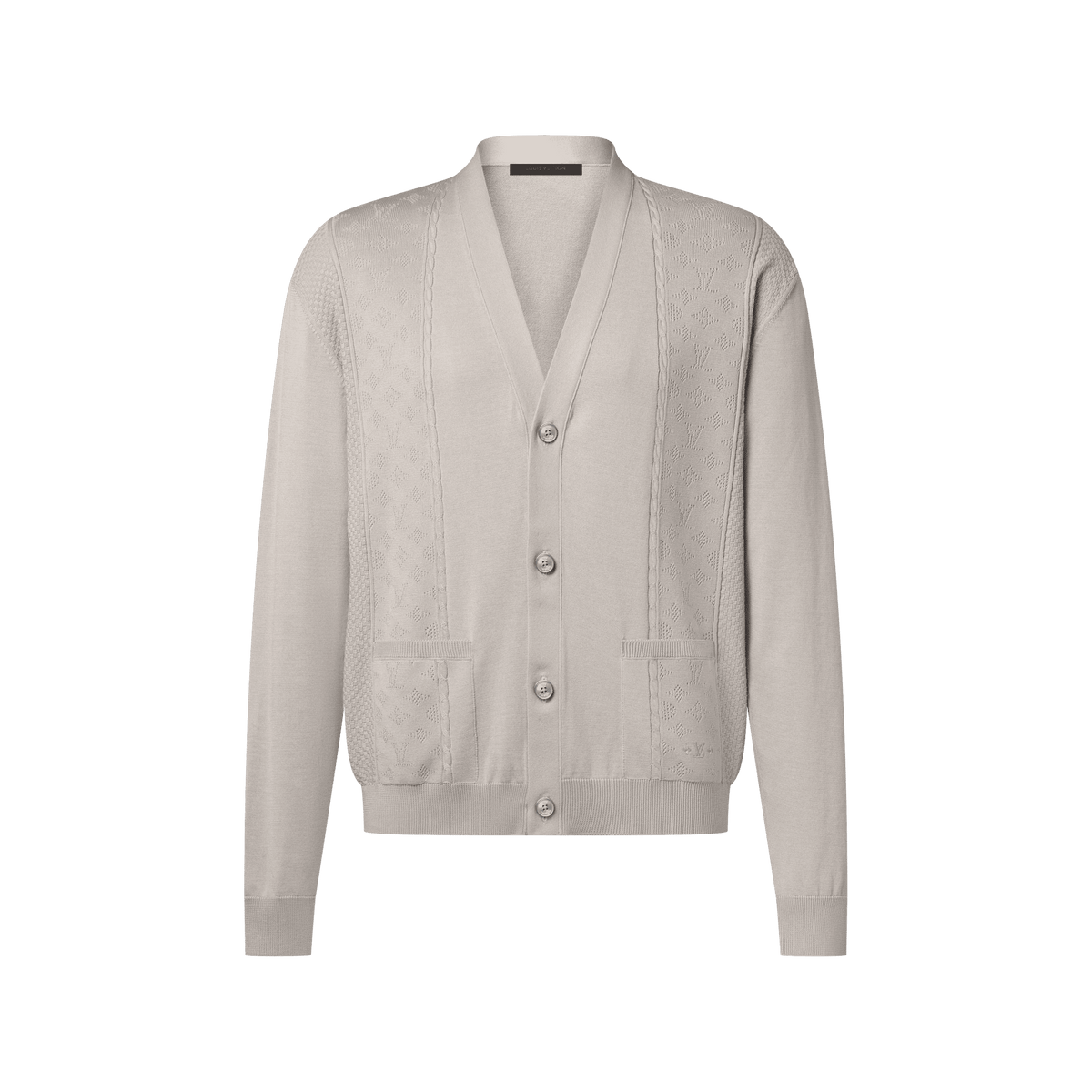 Men's Pointelle Cotton-Silk Cardigan