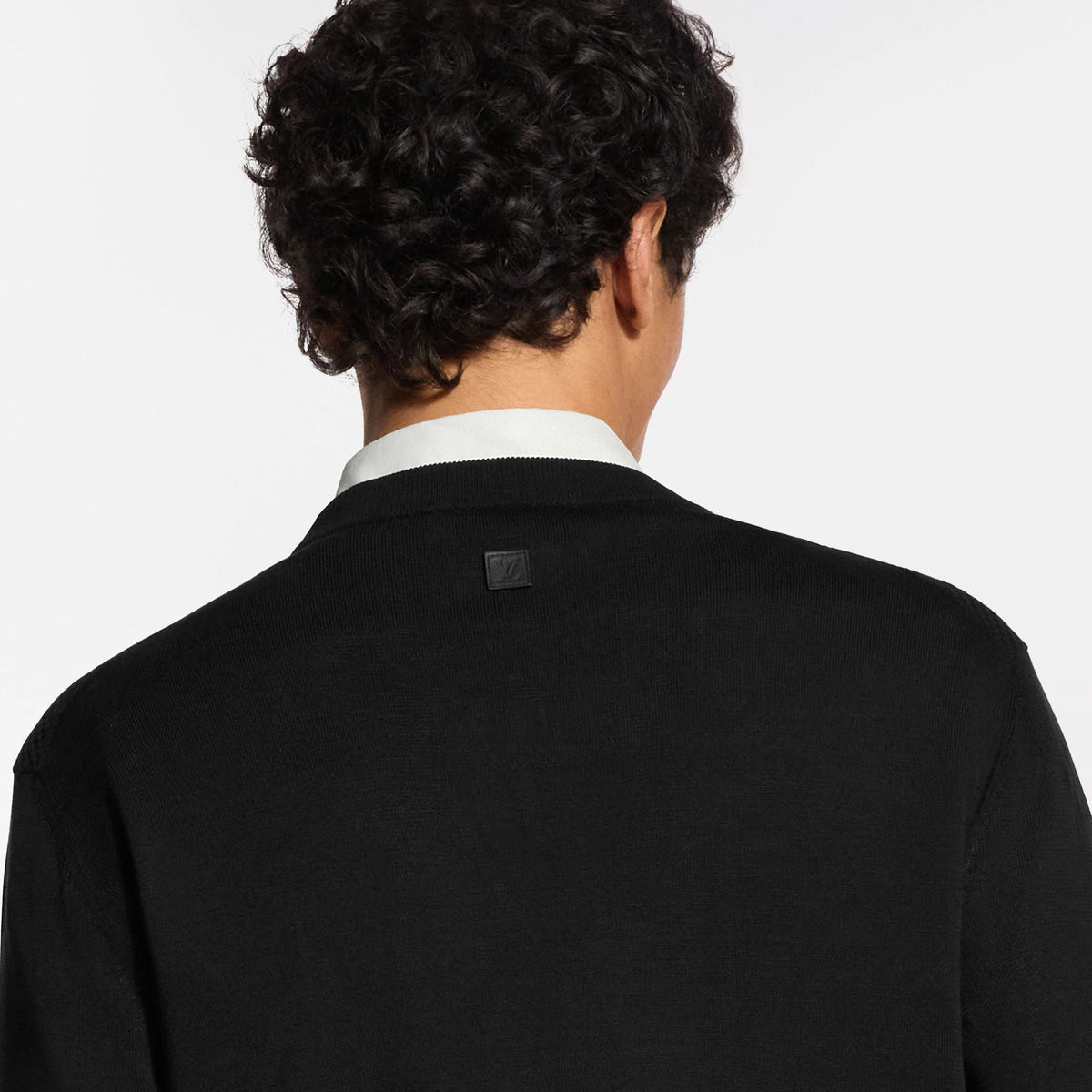 Men's Pointelle Cotton-Silk Long-Sleeved Crewneck