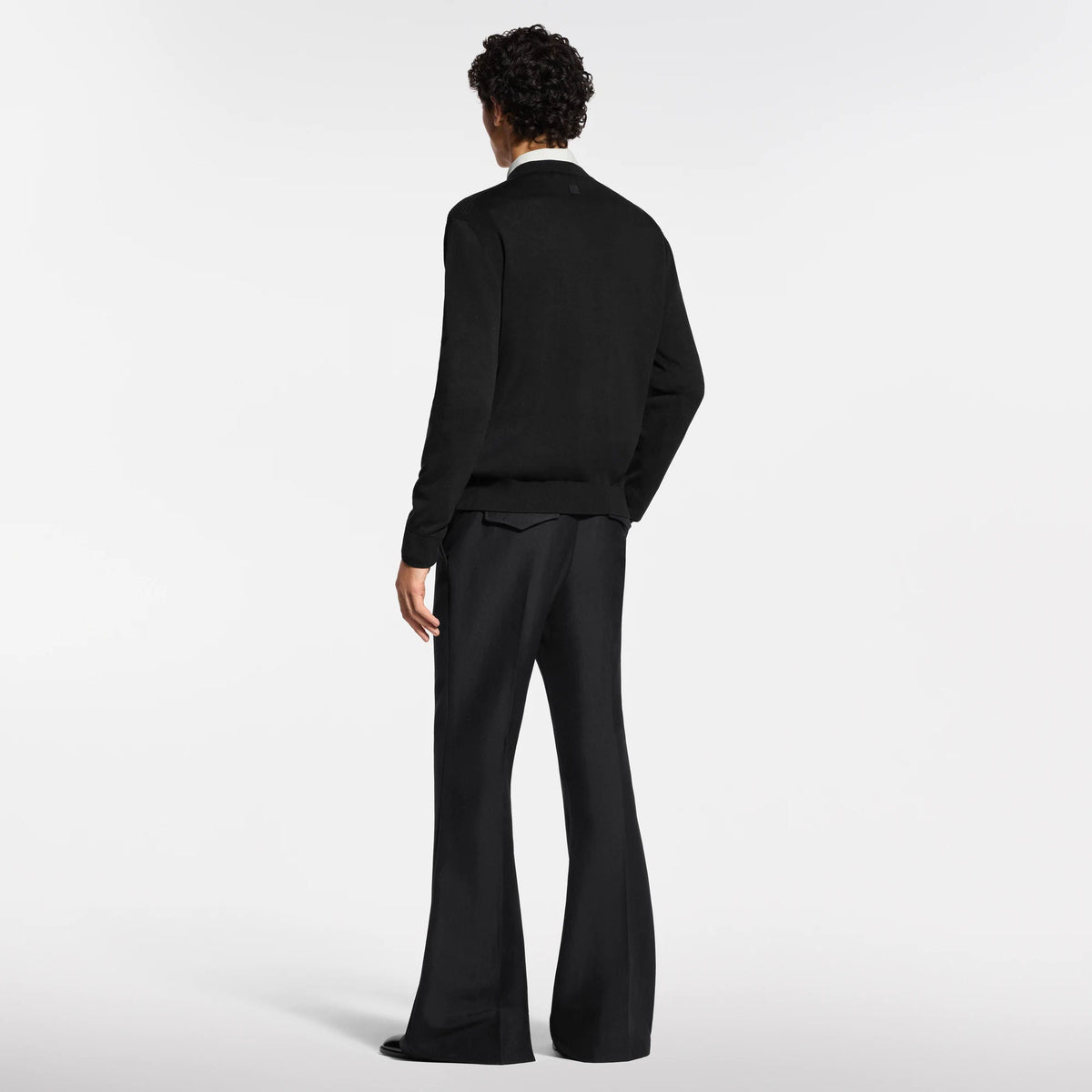 Men's Pointelle Cotton-Silk Long-Sleeved Crewneck
