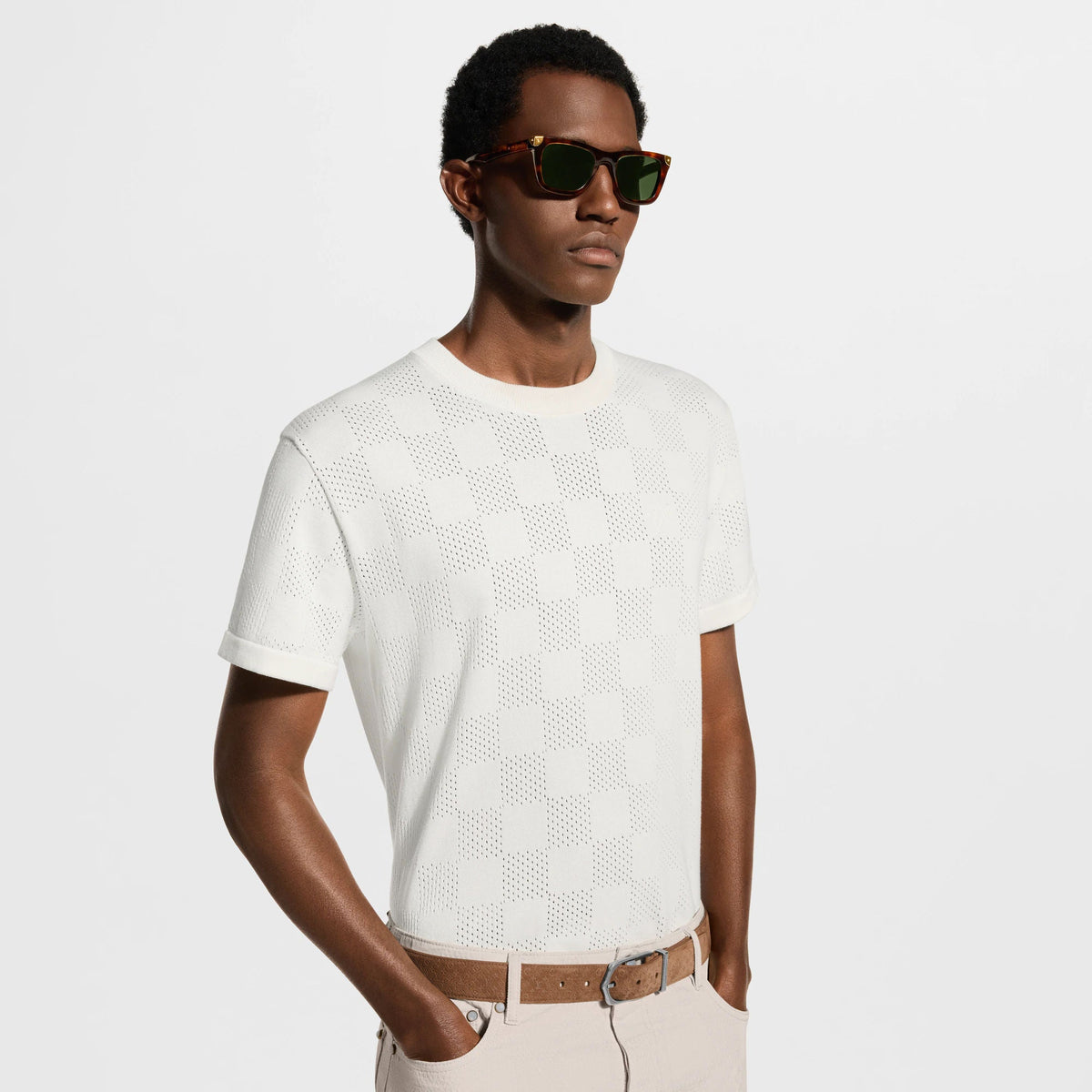 Men's Pointelle Signature Short-Sleeved Crewneck