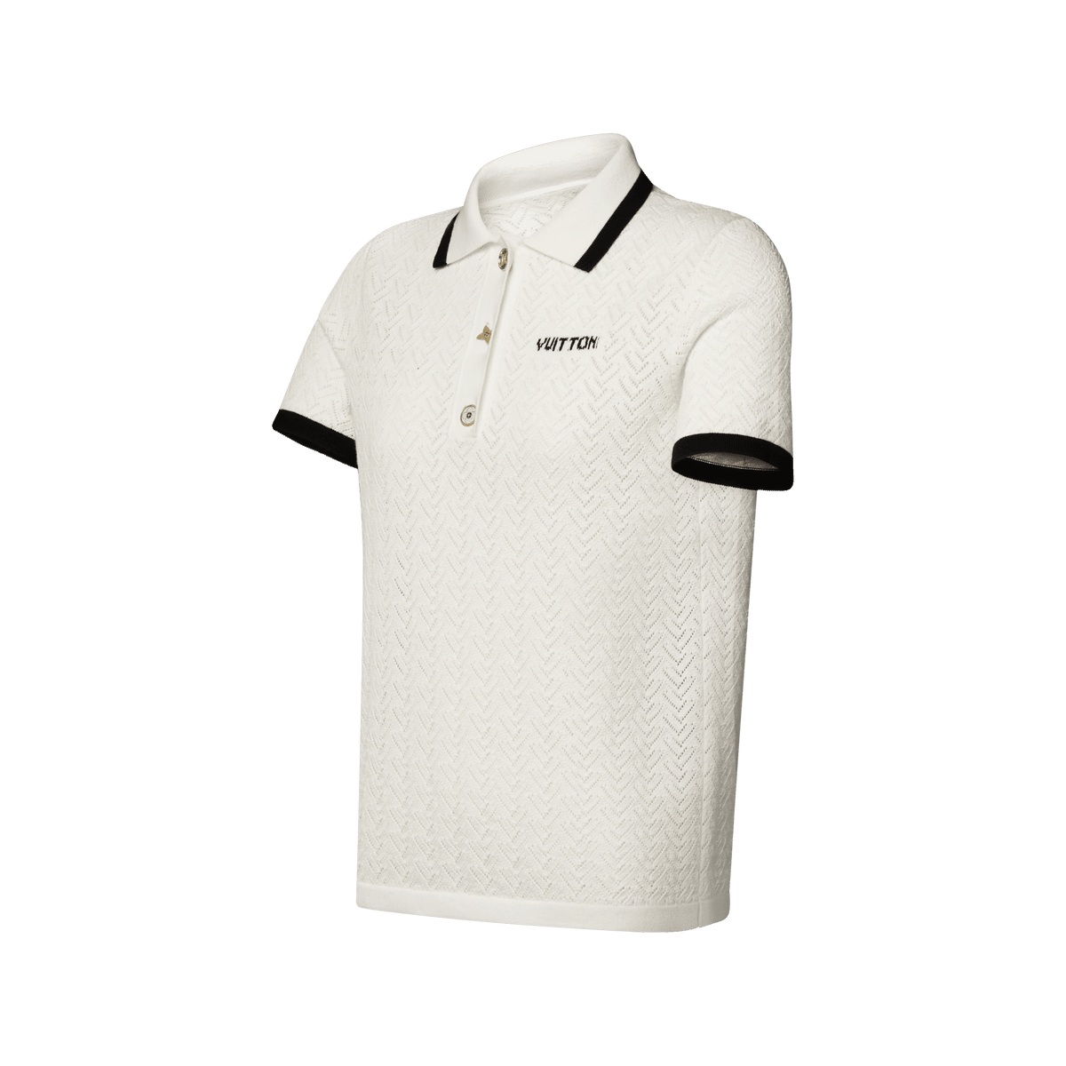 Women's Pointelle Polo Top