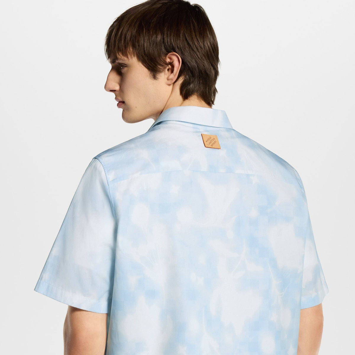 Men's Printed Cotton Short-Sleeved Shirt