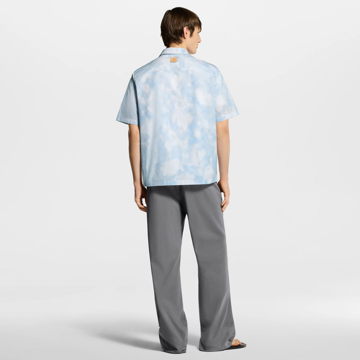 Men's Printed Cotton Short-Sleeved Shirt